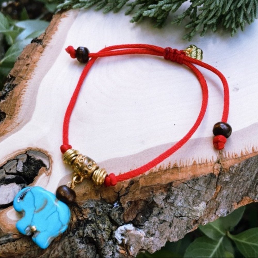 Lucky|Protection turquoise stone elephant bracelet